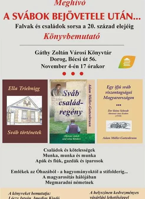 A svábok bejövetele után… (könyvbemutató)