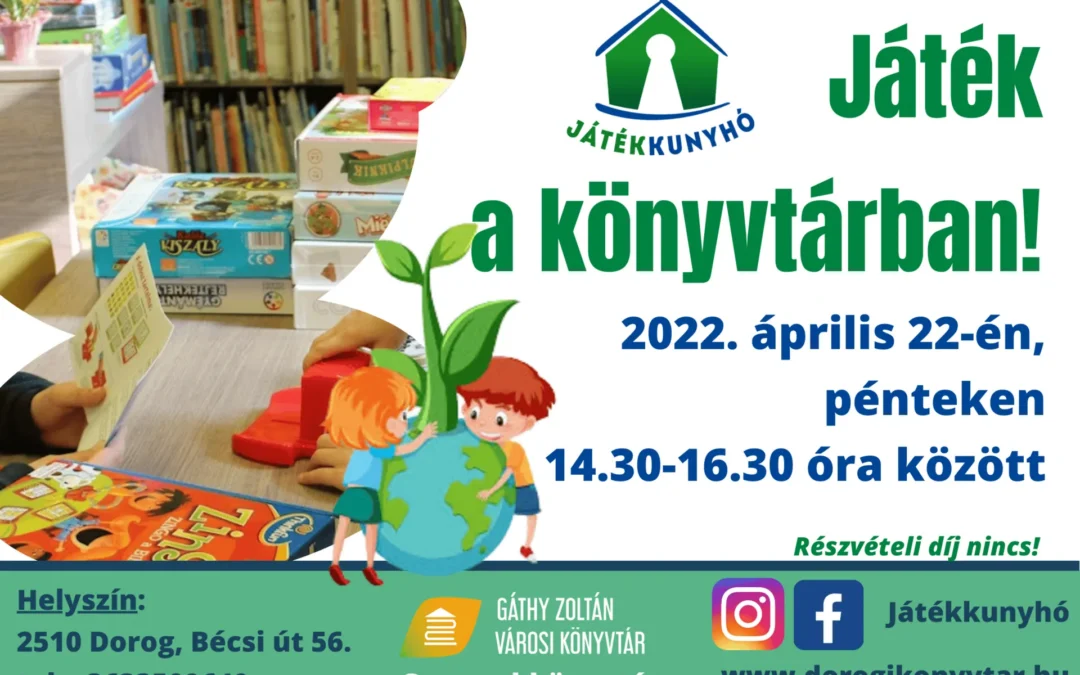 Játékkunyhó a könyvtárban