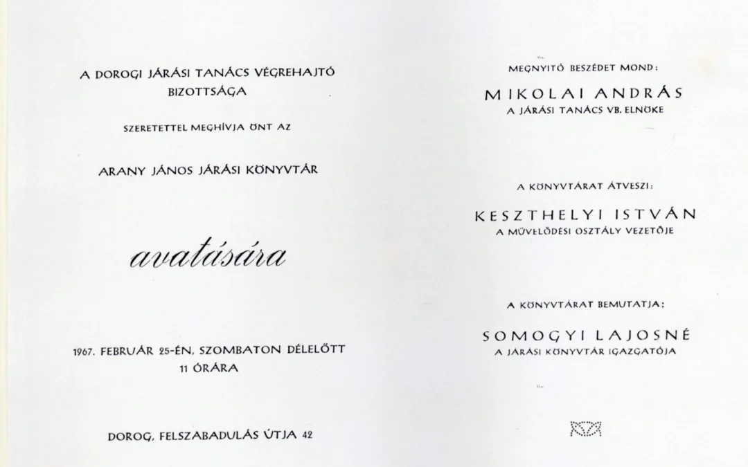 70 éves a dorogi városi könyvtár