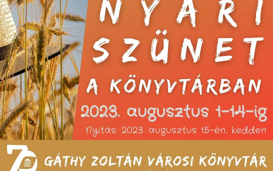 Nyári szünet a könyvtárban