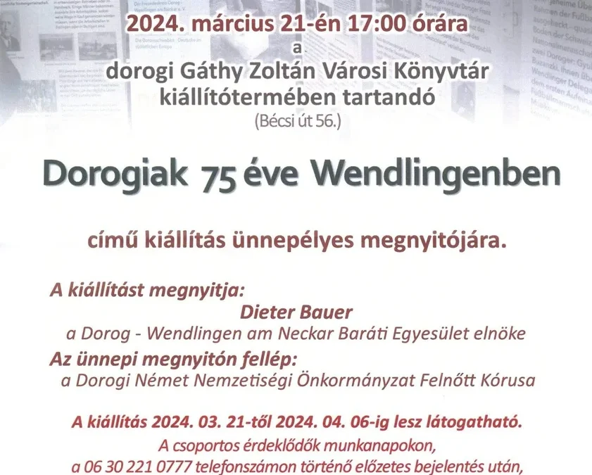Dorogiak 75 éve Wendlingenben
