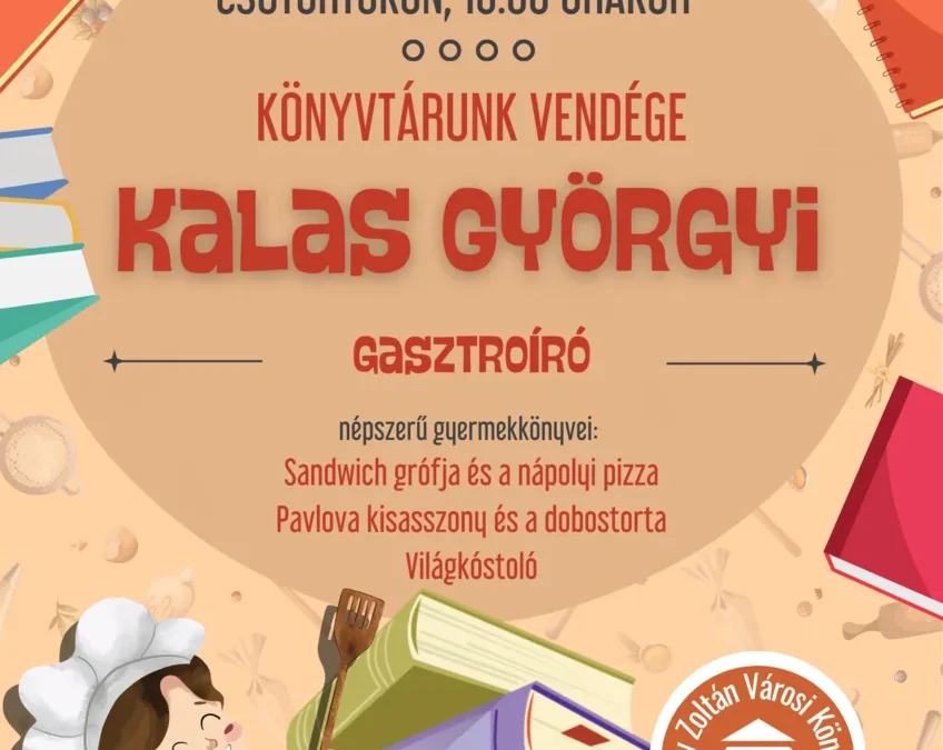 Vendégünk volt Kalas Györgyi, gasztroíró